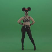 Mickey-Mouse-girl-dancing-cyclically-in-the-sides-of-a-sexy-costume-on-green-screen-1920_001 Green Screen Stock