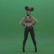 Mickey-Mouse-girl-dancing-cyclically-in-the-sides-of-a-sexy-costume-on-green-screen-1920_002 Green Screen Stock