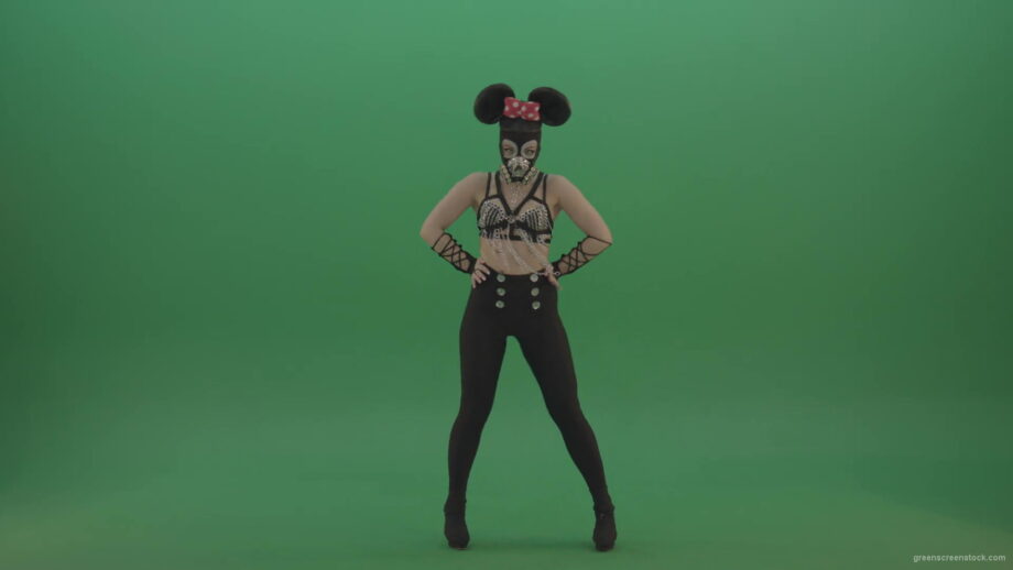 vj video background Mickey-Mouse-girl-dancing-cyclically-in-the-sides-of-a-sexy-costume-on-green-screen-1920_003