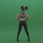 Mickey-Mouse-girl-dancing-cyclically-in-the-sides-of-a-sexy-costume-on-green-screen-1920_005 Green Screen Stock