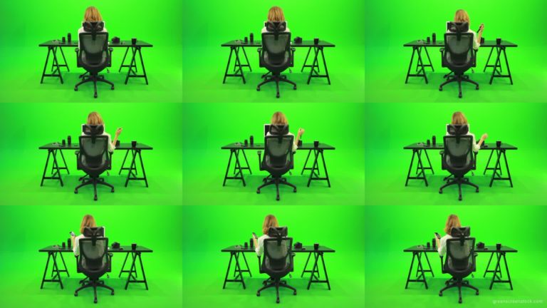 Woman-Searching-in-the-Phone-Green-Screen-Footage Green Screen Stock