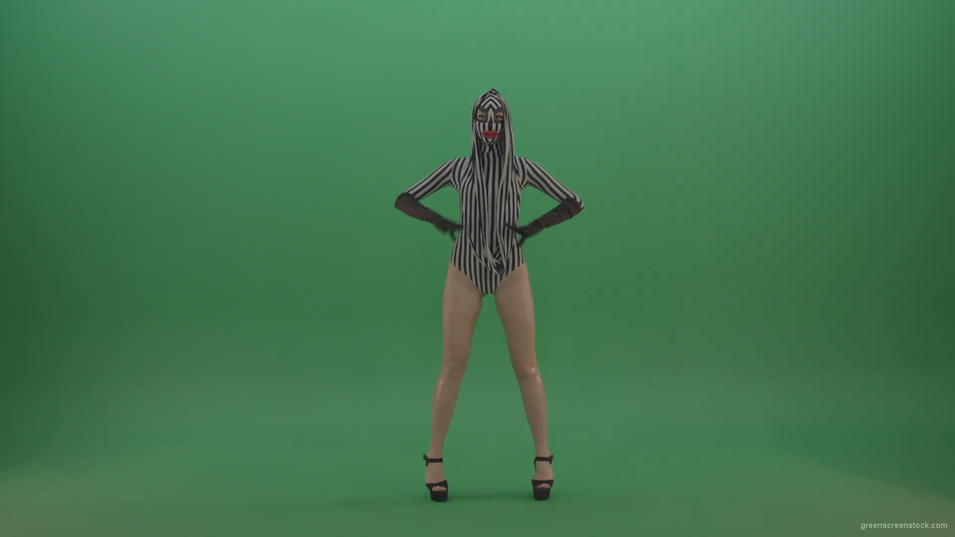 Ass-shake-beats-by-edm-go-go-girl-dance-isolated-on-green-screen-1920_001 Green Screen Stock