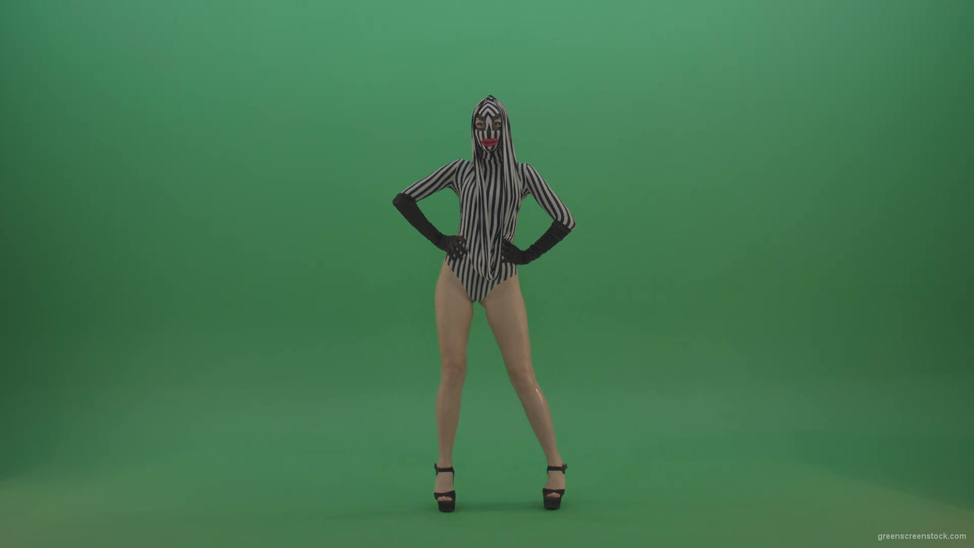 Ass-shake-beats-by-edm-go-go-girl-dance-isolated-on-green-screen-1920_002 Green Screen Stock