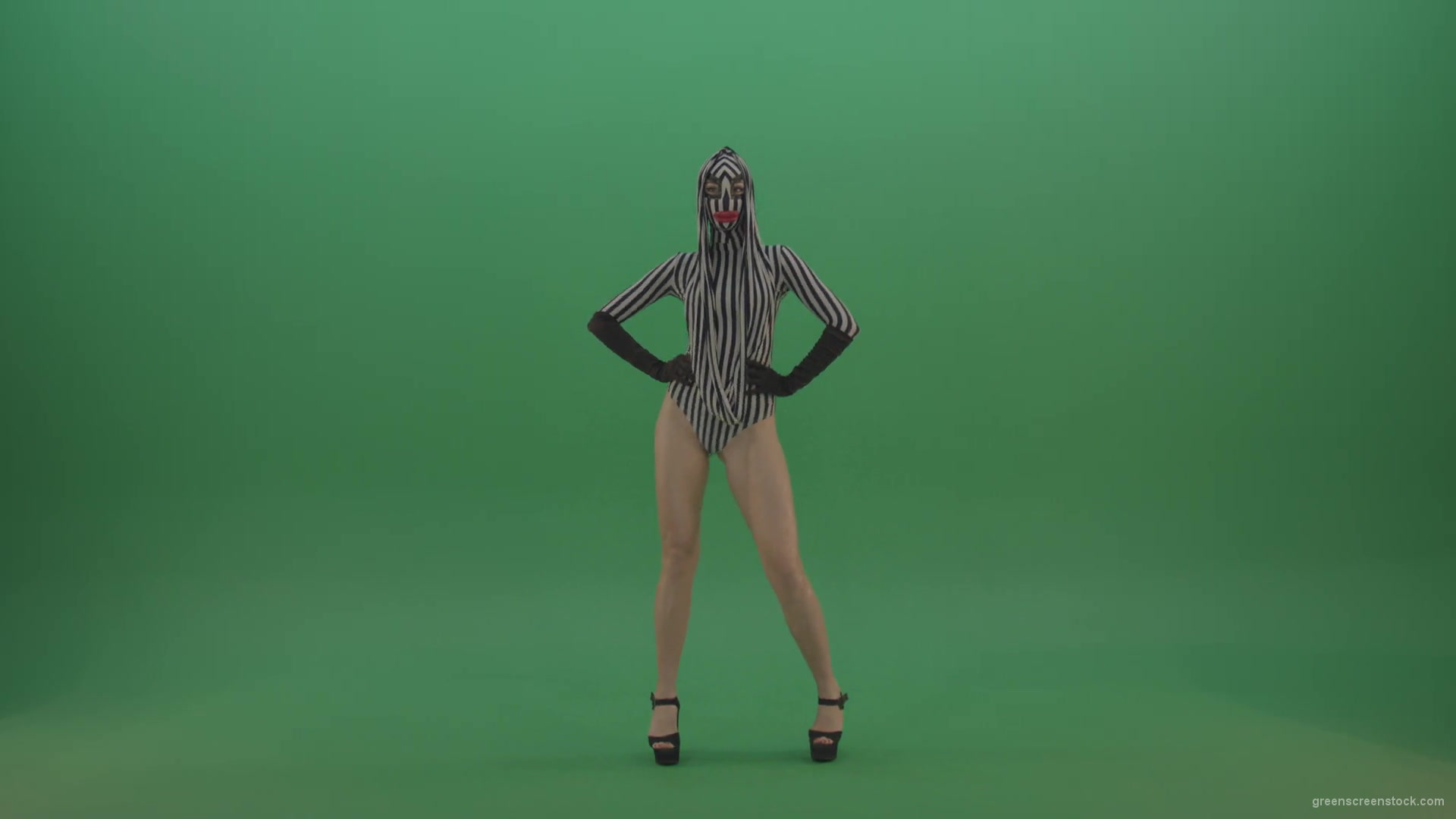 Ass-shake-beats-by-edm-go-go-girl-dance-isolated-on-green-screen-1920_004 Green Screen Stock
