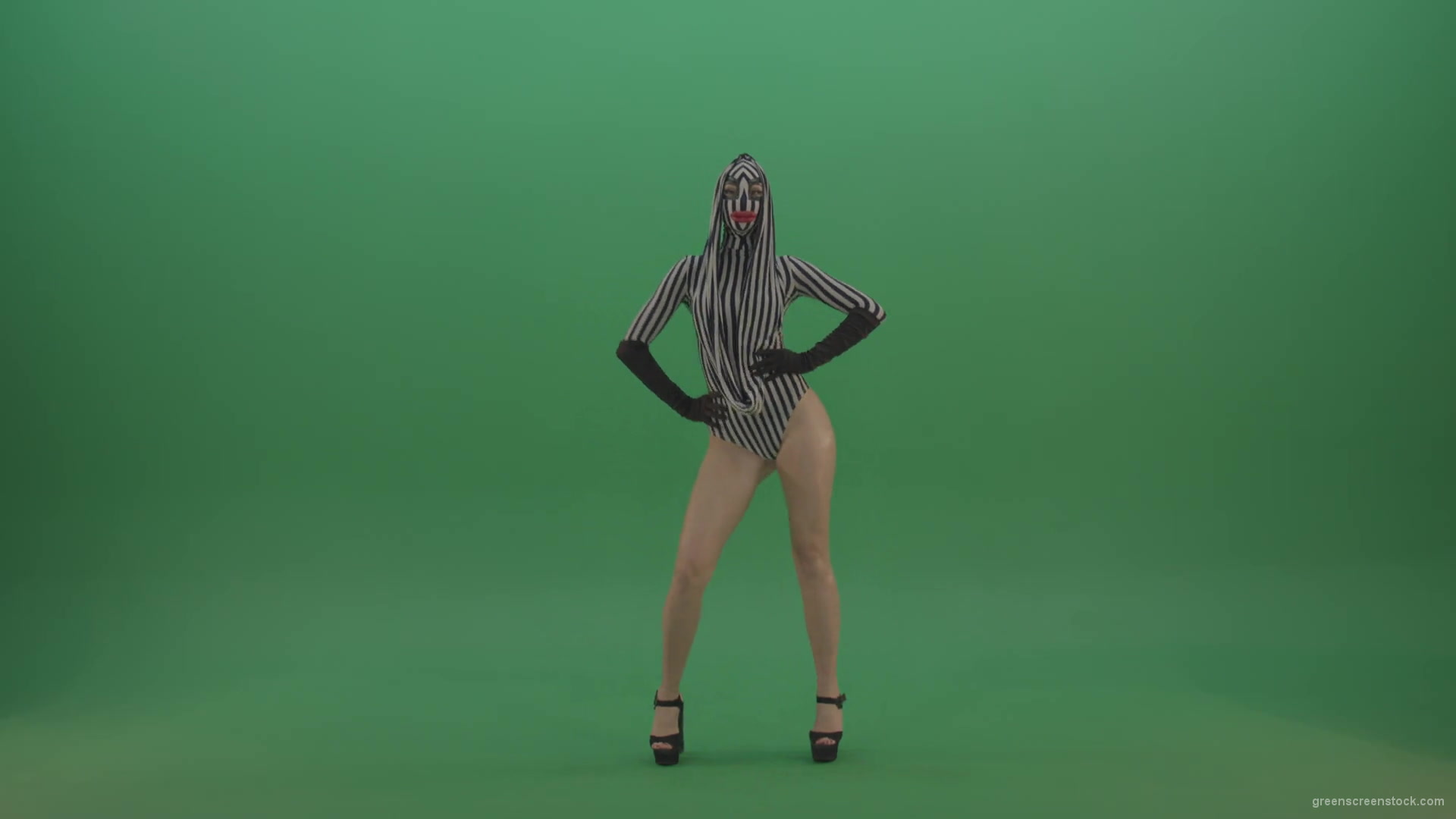 Ass-shake-beats-by-edm-go-go-girl-dance-isolated-on-green-screen-1920_005 Green Screen Stock