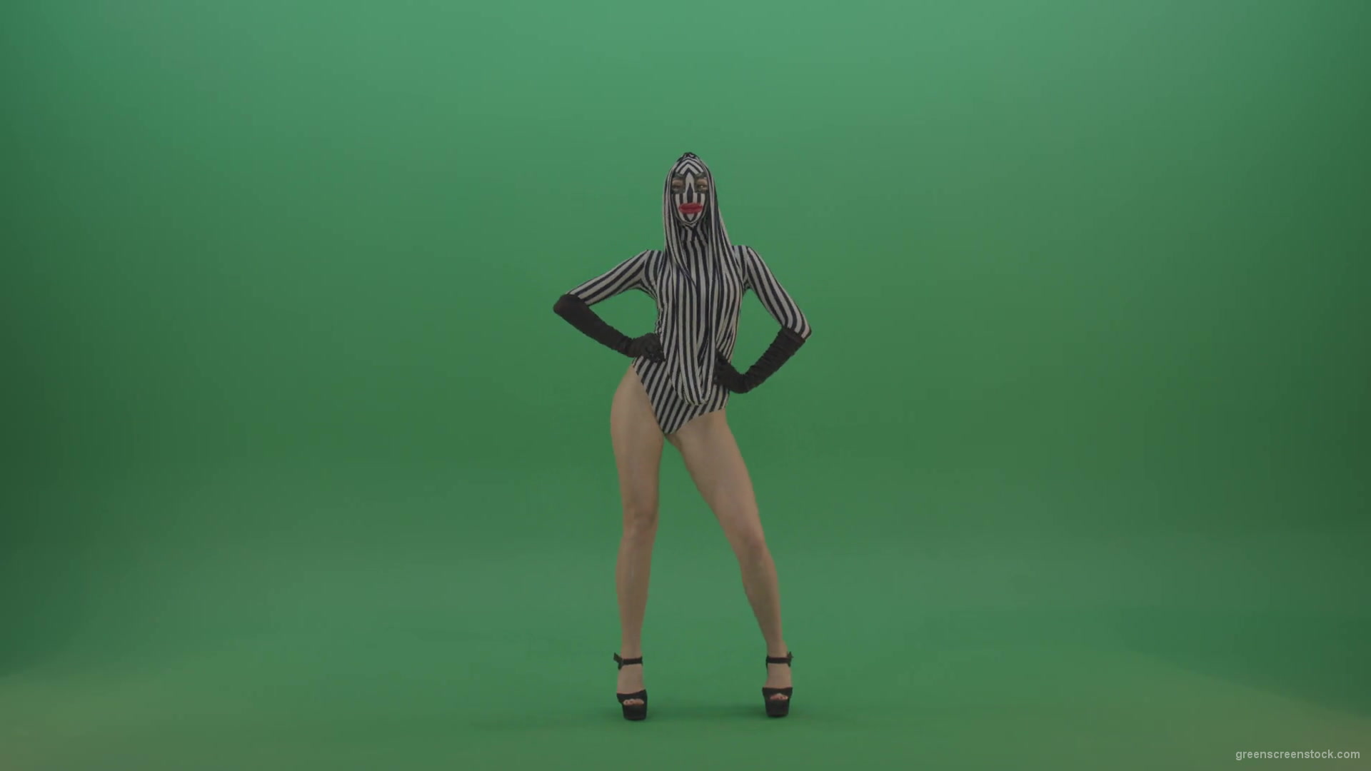 Ass-shake-beats-by-edm-go-go-girl-dance-isolated-on-green-screen-1920_007 Green Screen Stock