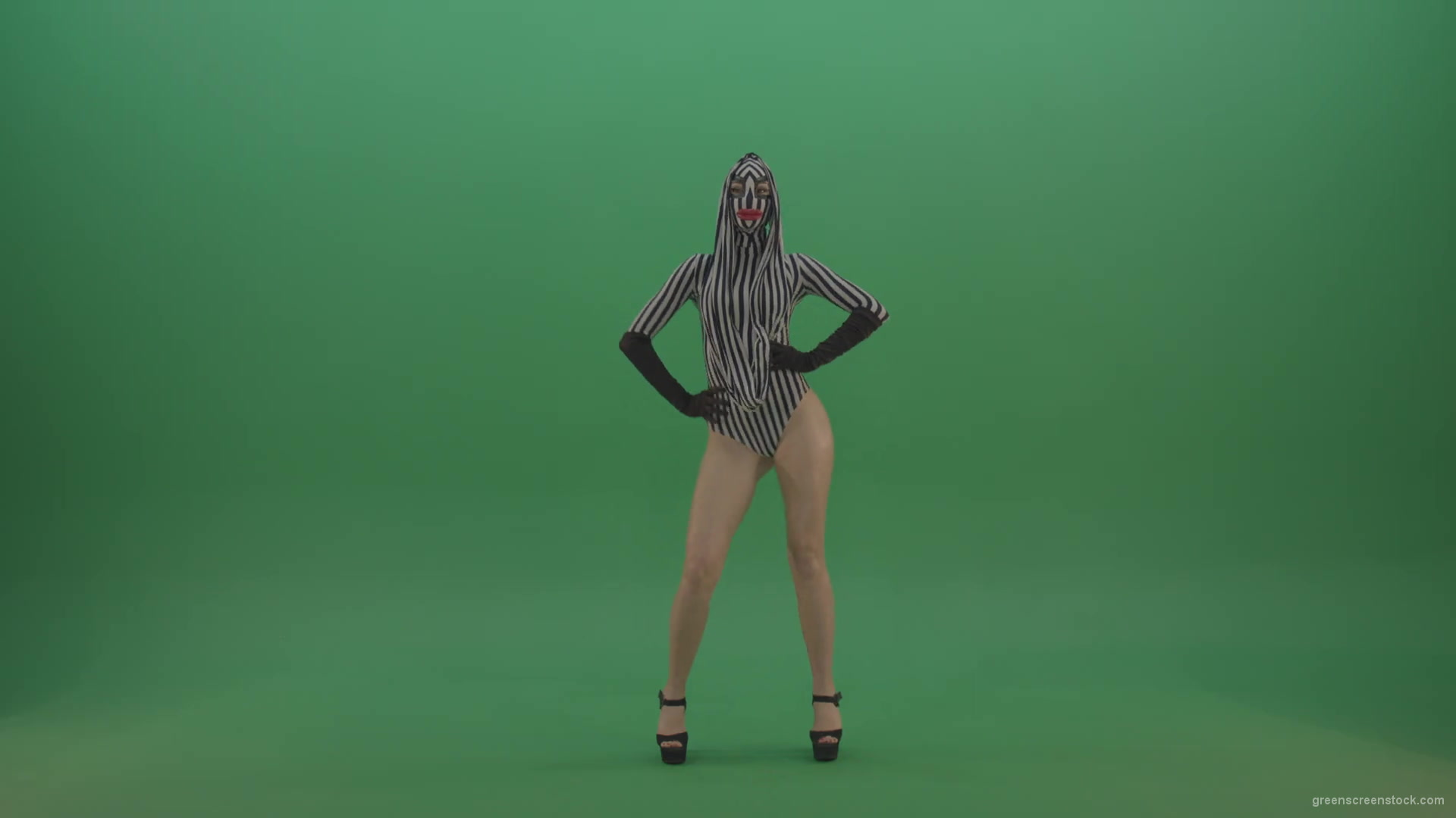 Ass-shake-beats-by-edm-go-go-girl-dance-isolated-on-green-screen-1920_008 Green Screen Stock