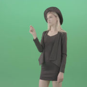 Blonde-Girl-in-Cap-choosing-virtual-products-on-touch-screen-4K-Green-Screen-Video-Footage-1920_004 Green Screen Stock