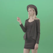 Blonde-Girl-in-Cap-choosing-virtual-products-on-touch-screen-4K-Green-Screen-Video-Footage-1920_005 Green Screen Stock