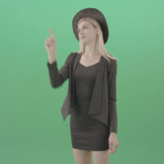 Blonde-Girl-in-Cap-choosing-virtual-products-on-touch-screen-4K-Green-Screen-Video-Footage-1920_008 Green Screen Stock