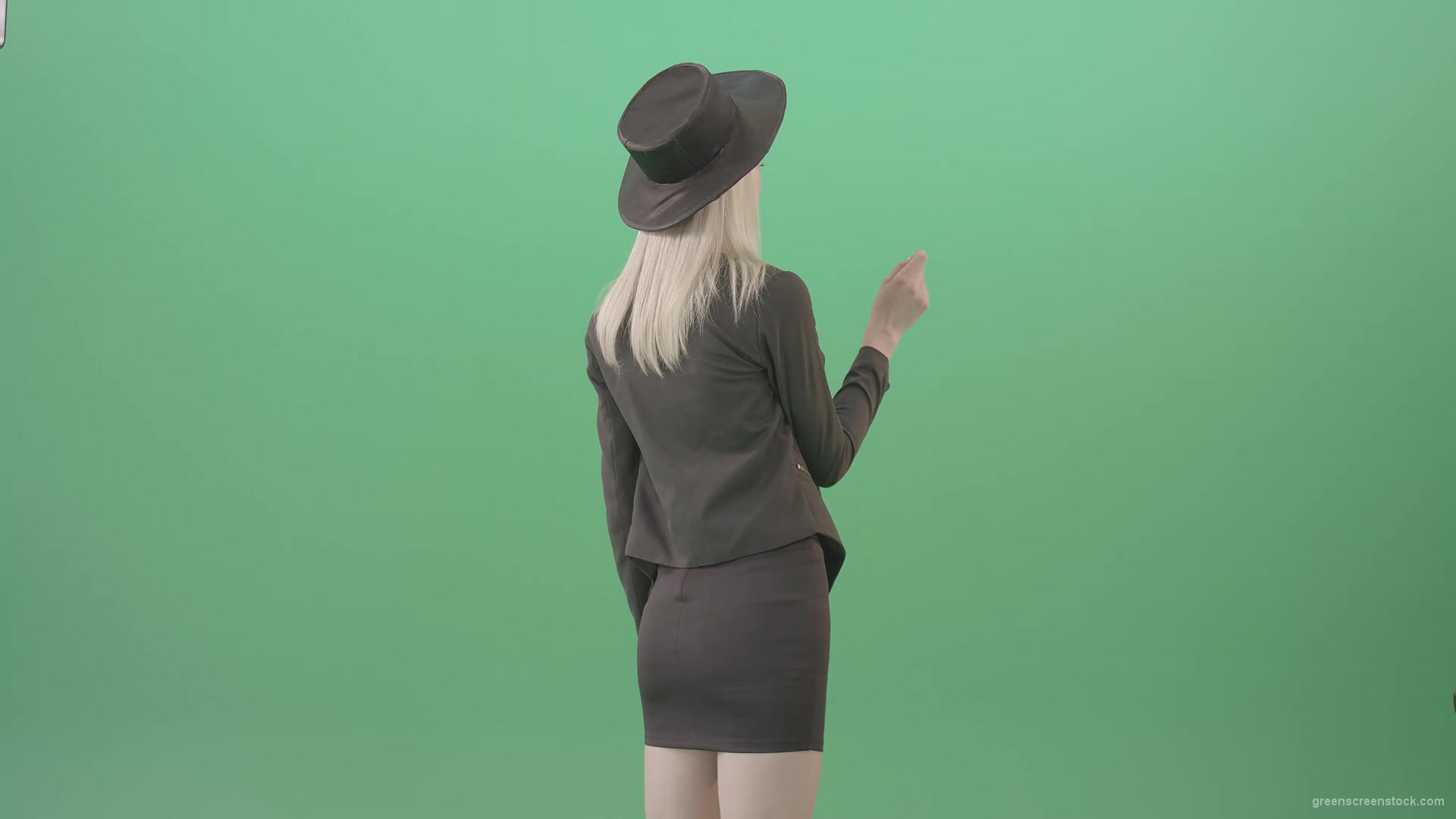 Blonde-Girl-looking-digital-virtual-products-on-touch-screen-from-back-side-4K-Green-Screen-Video-Footage-1920_005 Green Screen Stock