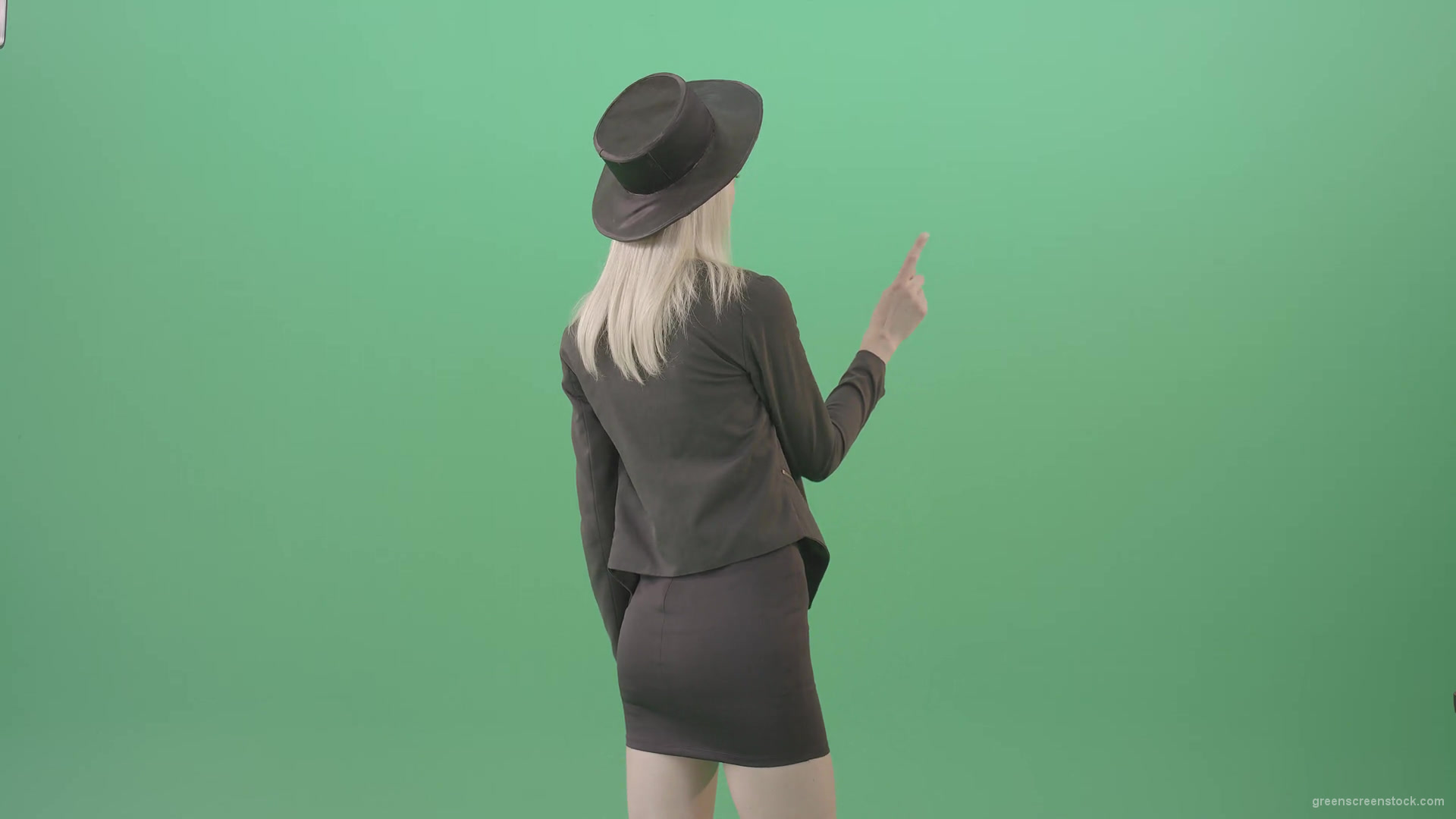 Blonde-Girl-looking-digital-virtual-products-on-touch-screen-from-back-side-4K-Green-Screen-Video-Footage-1920_007 Green Screen Stock
