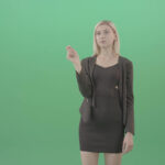 vj video background Blondie-shopping-in-virtual-store-on-touch-screen-in-green-screen-studio-4K-Video-Footage-1920_003