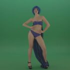 green screen girl dance video clip 4K