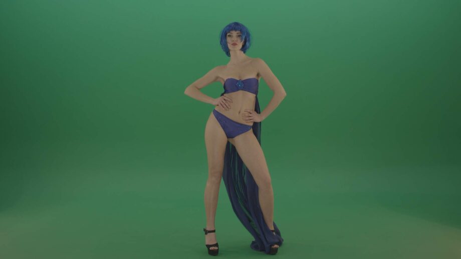 green screen girl dance video clip 4K