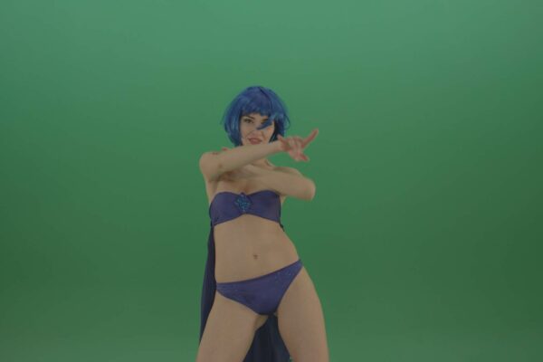 green screen girl dance video clip 4K