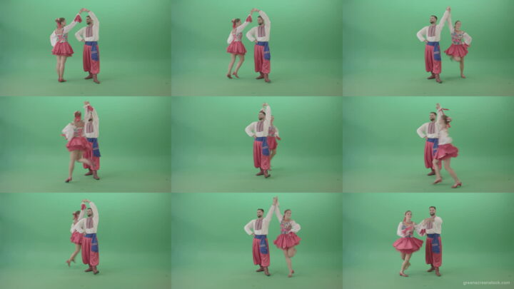 Folk-ethno-ukraine-dancing-boy-and-girl-isolated-on-green-screen-30-fps-4K-Video-Footage-1920 Green Screen Stock