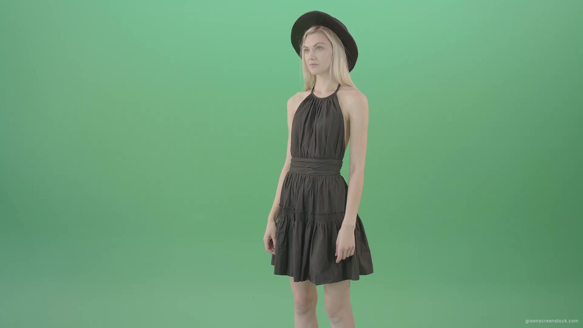 Happy-wow-effect-blonde-girl-slides-products-on-internet-on-touch-screen-4K-Green-Screen-Video-Footage-1920_001 Green Screen Stock