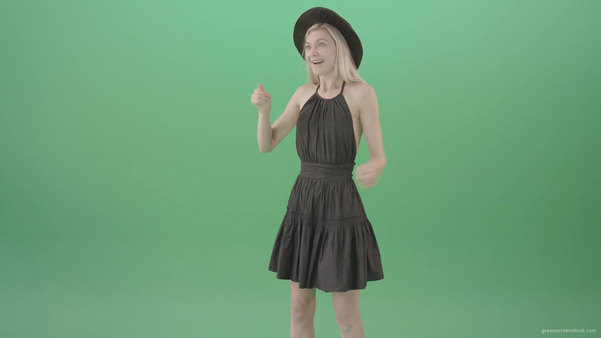 Happy-wow-effect-blonde-girl-slides-products-on-internet-on-touch-screen-4K-Green-Screen-Video-Footage-1920_008 Green Screen Stock