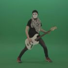 Horro-Guitar-music-player-hardrock-man-on-Green-Screen-Video-Footage-4K