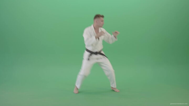 vj video background Jujutsu-Man-trianing-to-fight-combat-isolated-on-green-screen-1920_003