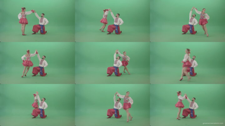Kozak-Ukraine-dancing-girl-and-boy-isolated-on-Green-Screen-4K-Video-Footage-1920 Green Screen Stock