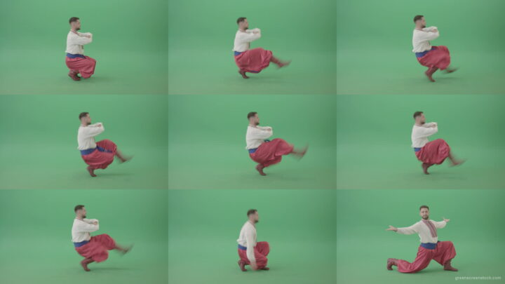 Ukraine-dancing-man-dance-cossack-folk-Hopak-isolated-on-Green-Screen-1920 Green Screen Stock