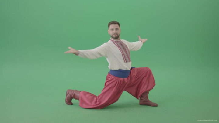 Ukraine-dancing-man-dance-cossack-folk-Hopak-isolated-on-Green-Screen-1920_009 Green Screen Stock