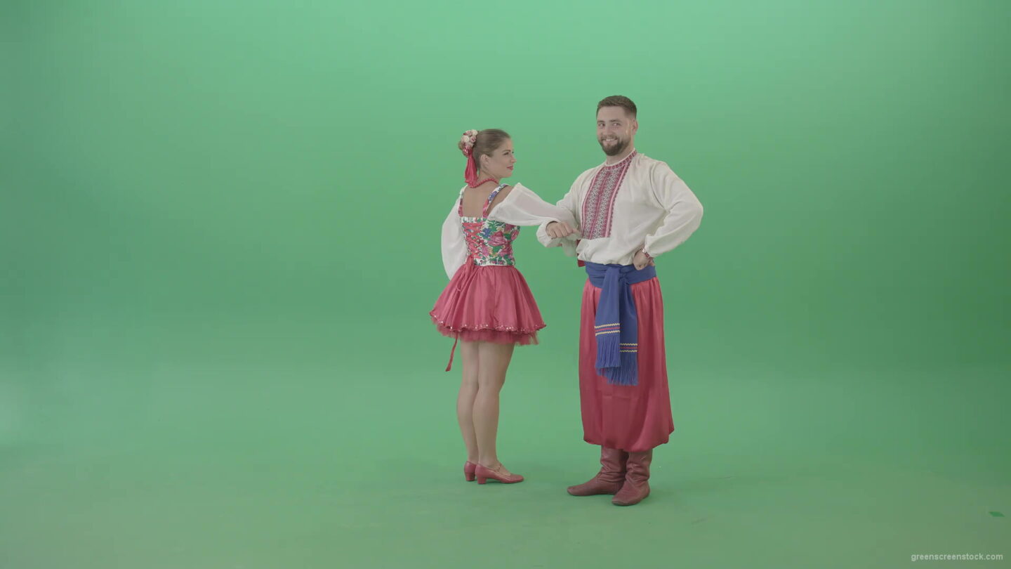 Ukraine-national-dancing-couple-shows-folk-dance-4K-Video-Footage-1920_001 Green Screen Stock