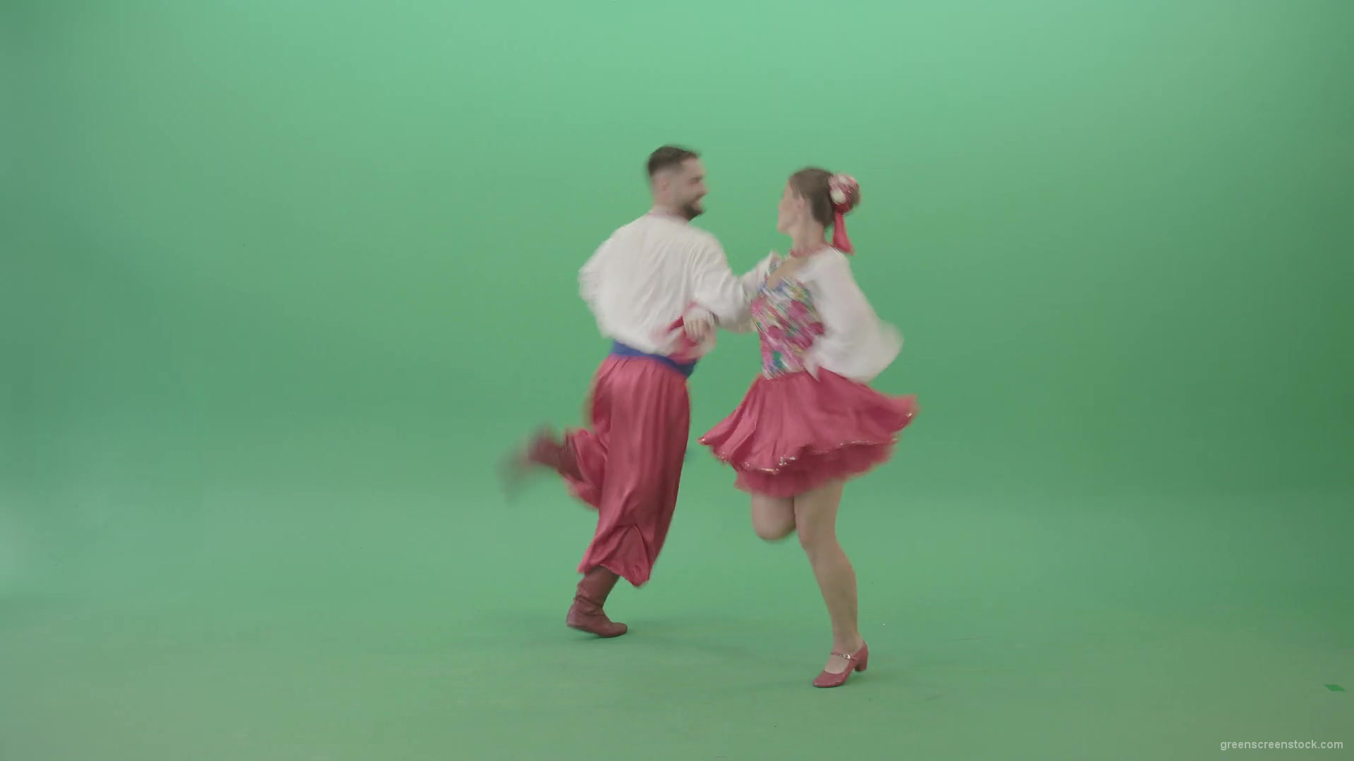 Ukraine-national-dancing-couple-shows-folk-dance-4K-Video-Footage-1920_002 Green Screen Stock