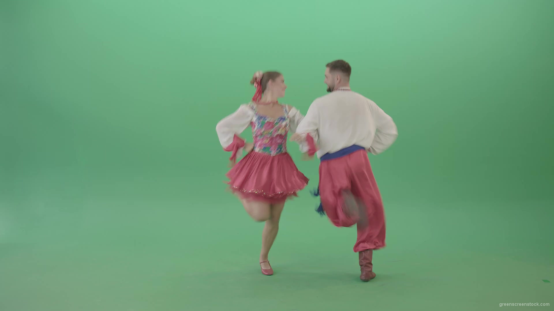 Ukraine-national-dancing-couple-shows-folk-dance-4K-Video-Footage-1920_005 Green Screen Stock