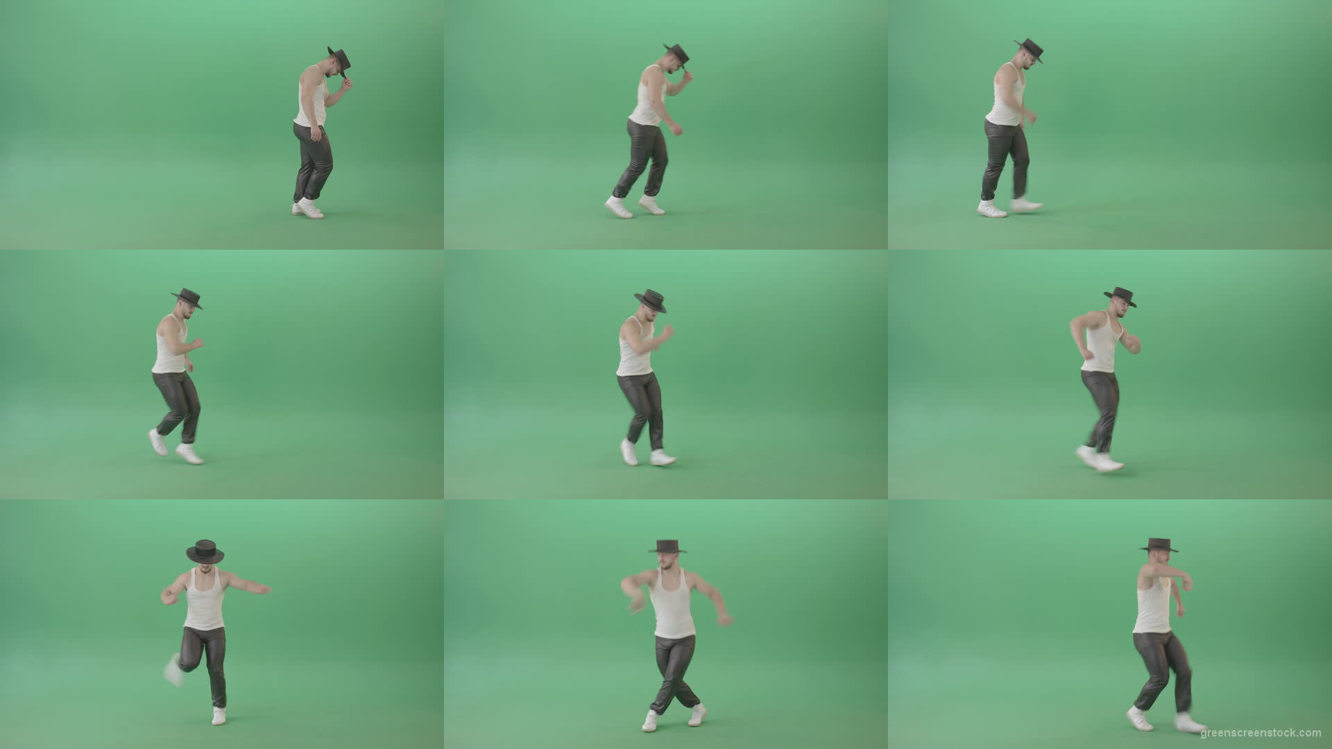 Adult-Man-makes-moonwalk-and-dancing-Pop-isolated-on-Green-Screen-4K-Video-Footage-1920 Green Screen Stock
