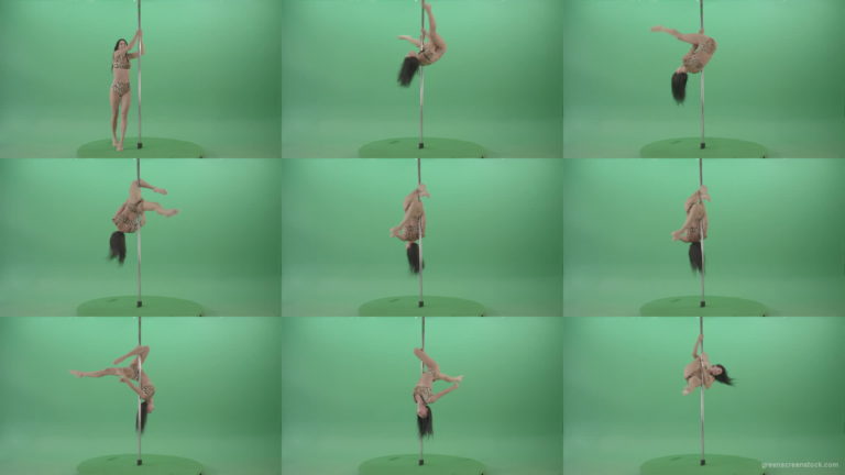 Adult-female-model-sport-girl-in-leopard-underwear-spinning-on-pilon-over-Green-Screen-4K-Video-Footage-1920 Green Screen Stock