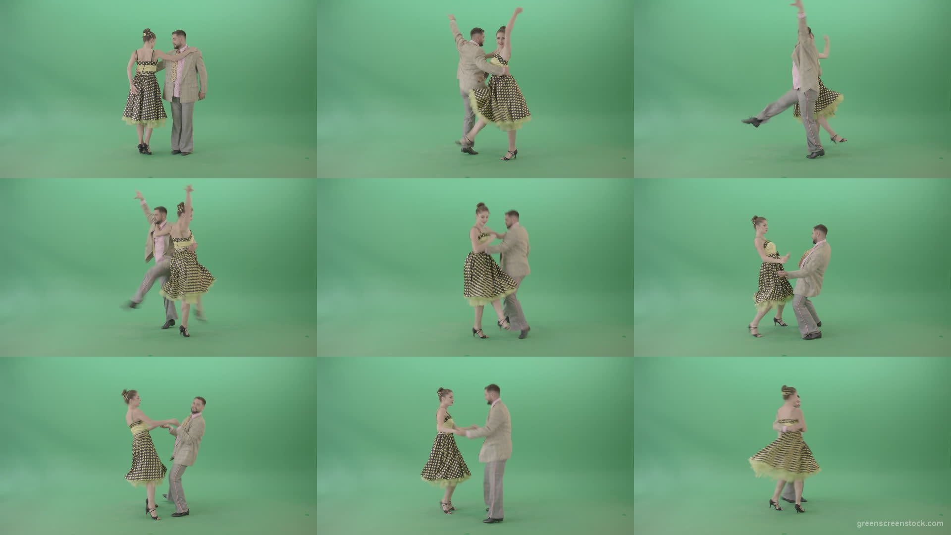 Amazing-couple-dance-Lindy-Hop-and-Rock-and-Roll-isolated-on-Green-Screen-4K-Video-Footage-1920 Green Screen Stock
