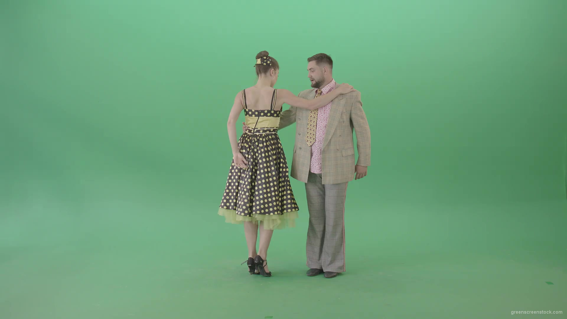 Amazing-couple-dance-Lindy-Hop-and-Rock-and-Roll-isolated-on-Green-Screen-4K-Video-Footage-1920_001 Green Screen Stock