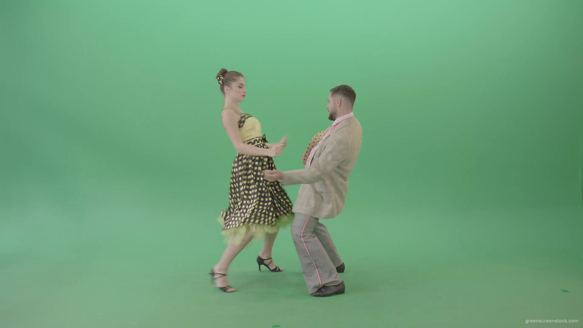 Amazing-couple-dance-Lindy-Hop-and-Rock-and-Roll-isolated-on-Green-Screen-4K-Video-Footage-1920_006 Green Screen Stock