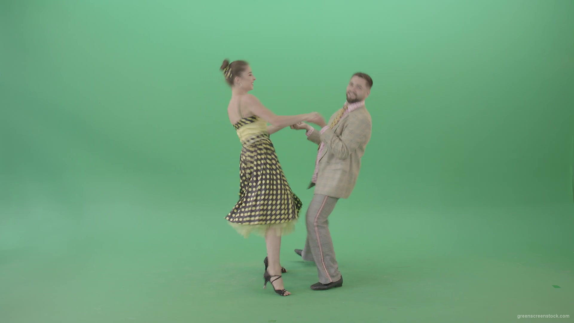 Amazing-couple-dance-Lindy-Hop-and-Rock-and-Roll-isolated-on-Green-Screen-4K-Video-Footage-1920_007 Green Screen Stock