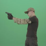 vj video background Army-Man-Assassin-shooting-with-small-gun-isolated-on-green-screen-4K-Video-Footage-1920_003