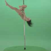 Athletic-sexy-female-model-spinning-on-pilon-in-jaguar-skin-underwear-dancing-pole-dance-on-Green-Screen-4K-Video-Footage-1920_004 Green Screen Stock