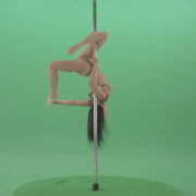 Athletic-sexy-female-model-spinning-on-pilon-in-jaguar-skin-underwear-dancing-pole-dance-on-Green-Screen-4K-Video-Footage-1920_007 Green Screen Stock