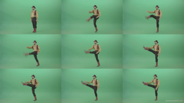 Balcan-gipsy-man-dancer-showing-clapping-moves-isolated-on-green-screen-4K-Video-Footage-1920 Green Screen Stock