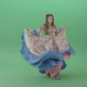 Balkan-roma-girl-waving-gypsy-dress-and-dancing-isolated-on-green-screen-4K-Video-Footage-1-1920_002 Green Screen Stock