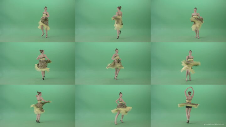 Beautiful-Woman-dancing-Boogie-woogie-and-jumping-in-Jazz-dance-isolated-on-Green-Screen-4K-Video-Footage-1920 Green Screen Stock