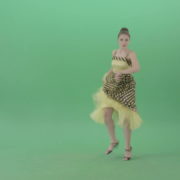 Beautiful-Woman-dancing-Boogie-woogie-and-jumping-in-Jazz-dance-isolated-on-Green-Screen-4K-Video-Footage-1920_001 Green Screen Stock