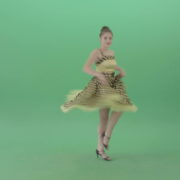 Beautiful-Woman-dancing-Boogie-woogie-and-jumping-in-Jazz-dance-isolated-on-Green-Screen-4K-Video-Footage-1920_005 Green Screen Stock