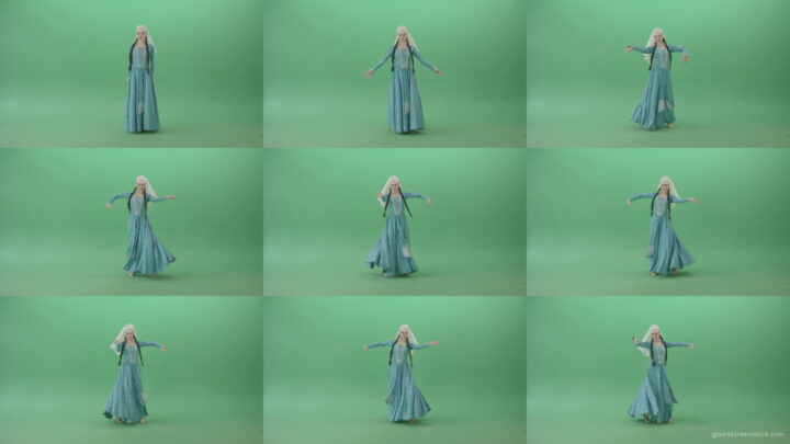 Beautiful-elegant-Woman-in-Blue-Dress-dancing-Perkhuli-oriental-dance-on-Green-Screen-4K-Video-Clip-1920 Green Screen Stock
