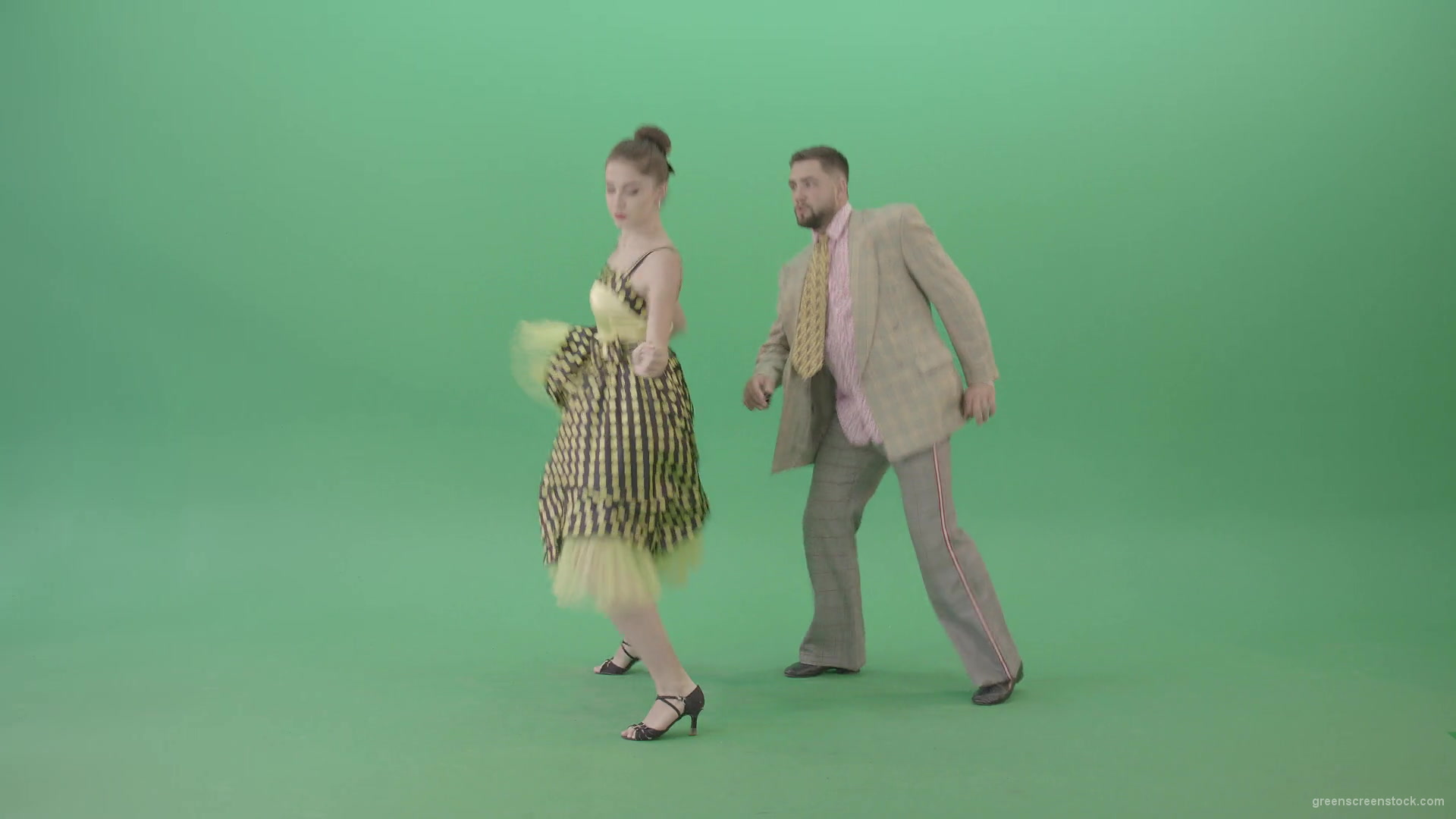 Beautiful-man-and-woman-dancing-Lindy-Hop-Jazz-and-Swing-dance-isolated-on-Green-Screen-4K-Video-Footage-1920_002 Green Screen Stock
