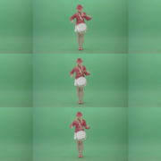 Blonde-woman-in-military-celebration-uniform-play-snare-drum-isolated-on-green-screen-4K-Video-footage-1920 Green Screen Stock