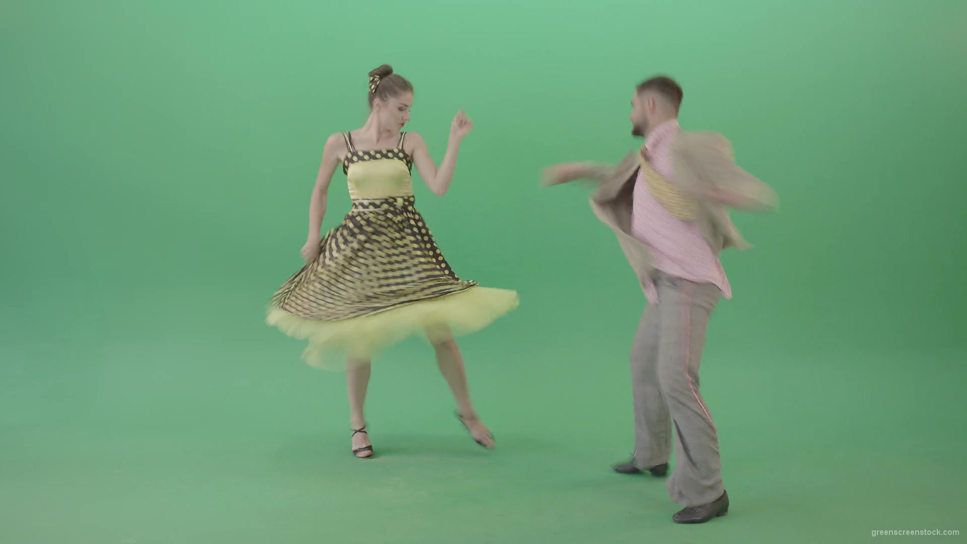 Boy-and-Girl-dancing-Boogie-woogie-and-rockandroll-isolated-on-Green-Screen-4K-Video-Footage-1920_008 Green Screen Stock