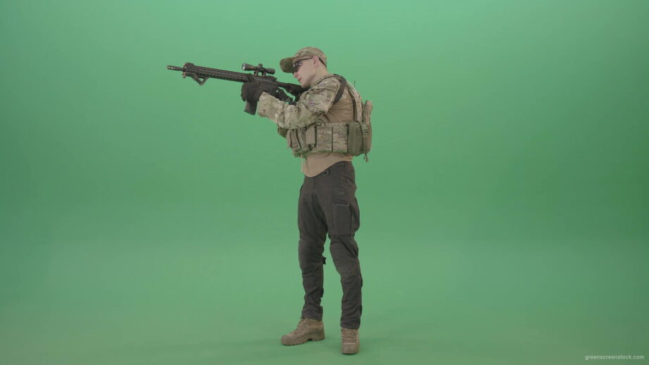 vj video background Counter-strike-army-police-man-shooting-enemy-from-machine-gun-in-Camouflage-uniform-on-green-screen-4K-Video-Footage-1920_003